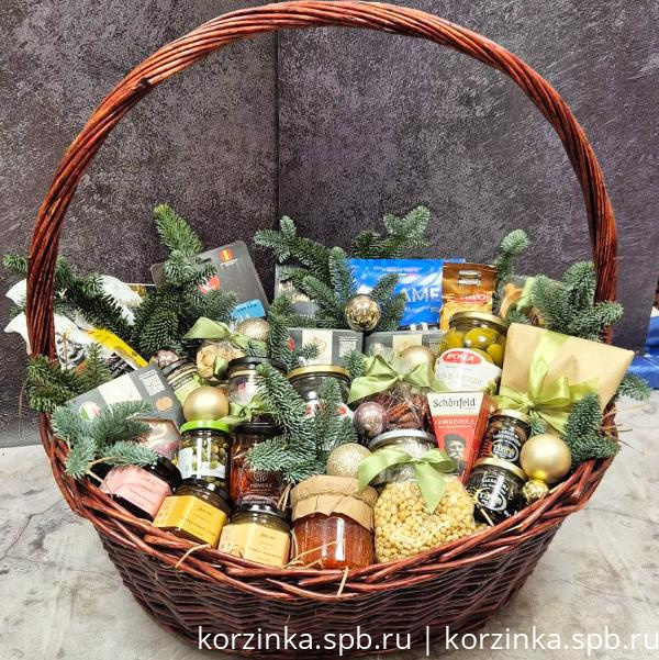 Новогодняя корзина С наилучшими пожеланиями!