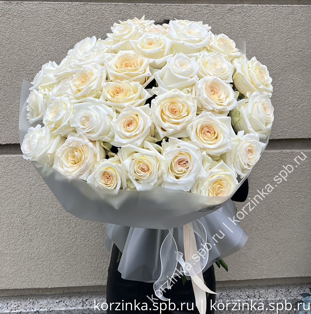 Монобукет из пионовидной розы | 35 шт
